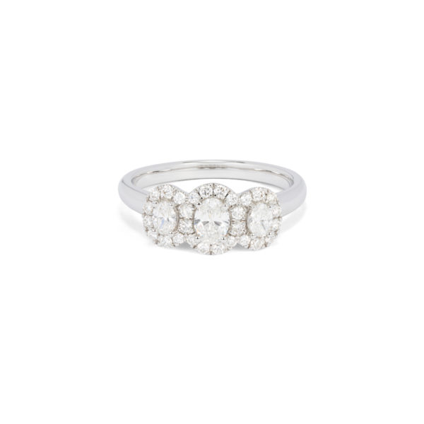 Oval & Brilliant Cut Diamond Ring - LAMB1885