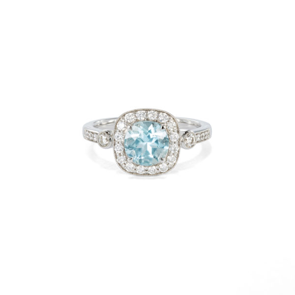 Aquamarine & Diamond Ring - LAMB2282