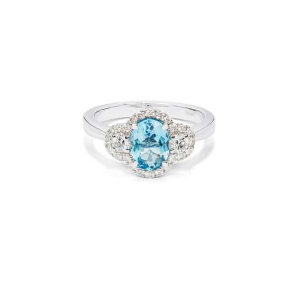 Aquamarine & Diamond Ring - LAMB2514